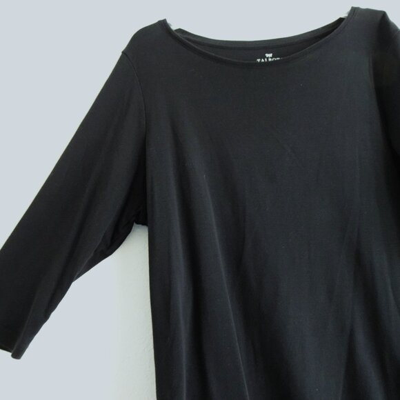 Talbots Tunic Top Women's Petite Plus Size 3X Black Jersey Capsule Pima Cotton - Picture 4 of 7